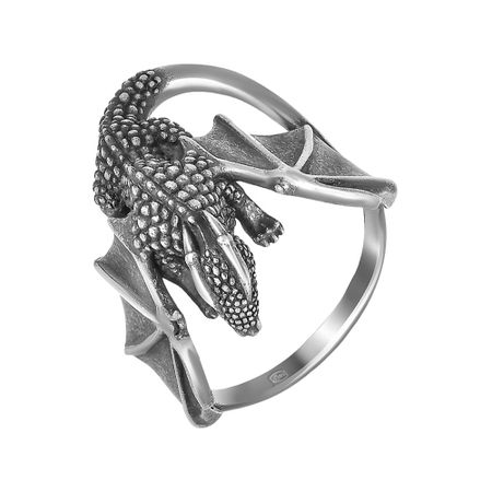 Кольцо Дракон из серебра памятная монета дракон феникс