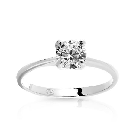 Кольцо из серебра с фианитом