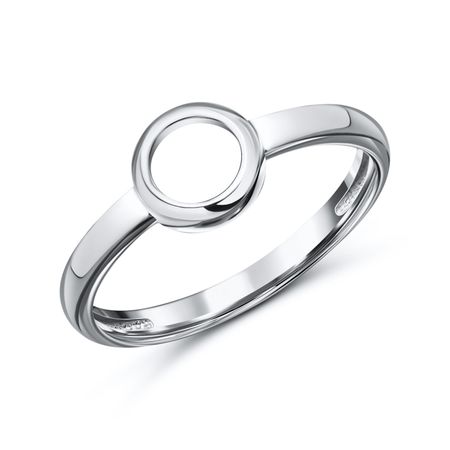 Серебряное кольцо с родированием из коллекции Геометрия позолоченные монеты для коллекции