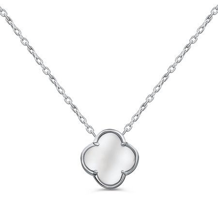 Серебряное колье с перламутром и родированием viva la vika колье piped edge squere crystal necklace – champagne