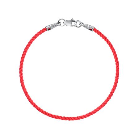 Текстильный браслет с серебряным замком