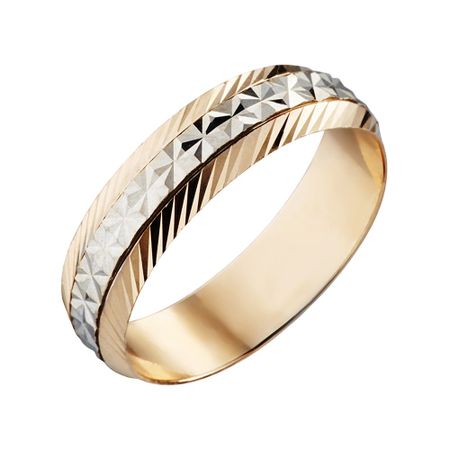 Золотое обручальное кольцо с вращающейся вставкой 5 мм