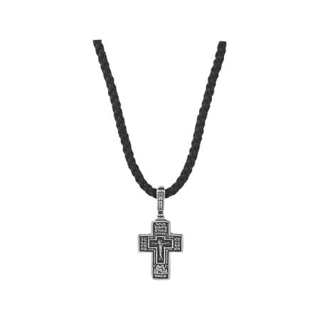 Крестик из серебра на гайтане