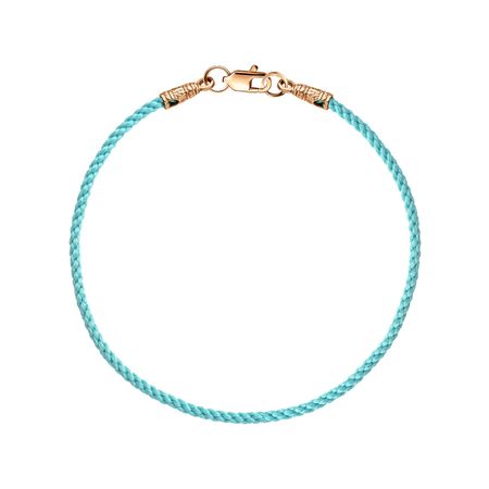 Текстильный браслет с серебряным замком