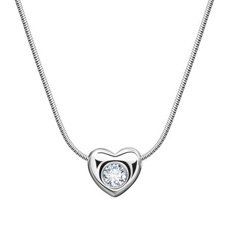 Серебряное колье с фианитом и родированием viva la vika колье piped edge squere crystal necklace – champagne