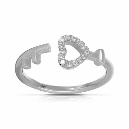 Кольцо Сердце из серебра с фианитами гелиевый шар ins 40 дюймов сердце