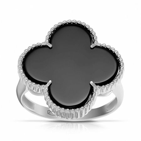 Серебряное кольцо с ониксом из коллекции КЛЕВЕР