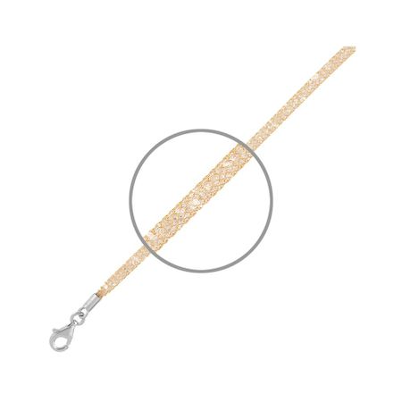 Серебряный браслет с фианитами и позолотой