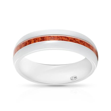 Кольцо из серебра с керамикой и красным деревом оригинальные kailh new edition переключатели с красным сердечником 2 шт