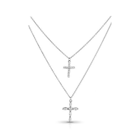 Серебряное колье с фианитами viva la vika колье piped edge squere crystal necklace – champagne