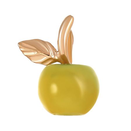 Золотая подвеска Яблоко с янтарем фрукты сушеные gifruit дикое яблоко 500г