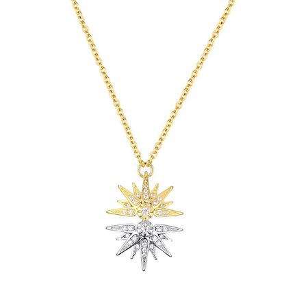 Серебряное колье с фианитами и позолотой viva la vika колье piped edge squere crystal necklace – champagne