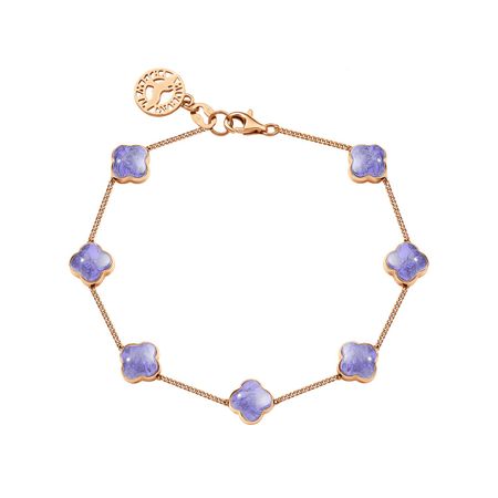 Золотой браслет с чароитом из коллекции КЛЕВЕР позолоченные монеты для коллекции