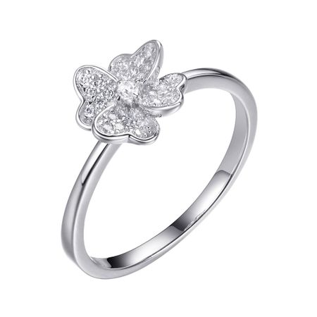 Серебряное кольцо с фианитами из коллекции КЛЕВЕР