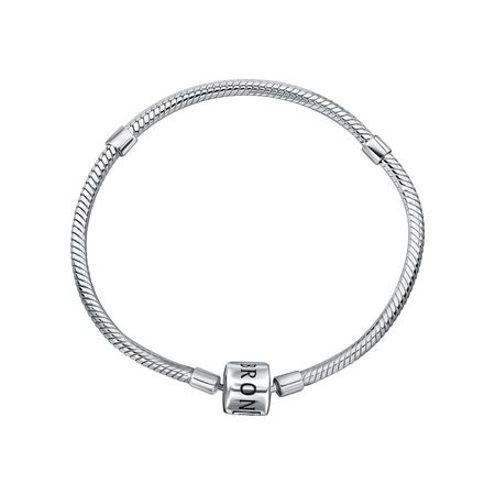 Серебряный браслет для шармов с чернением