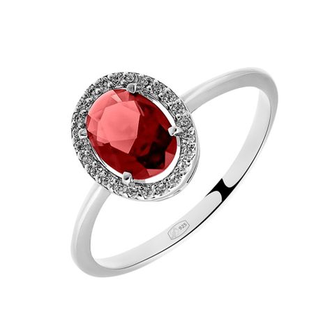 Серебряное кольцо с ювелирным стеклом