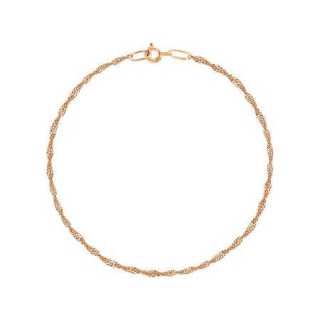 Серебряный браслет Сингапур с позолотой