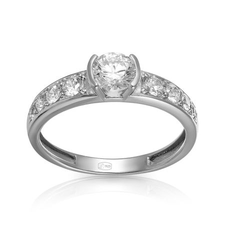 Кольцо из серебра с фианитами SWAROVSKI и фианитами