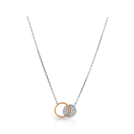 Серебряное колье с фианитами и позолотой