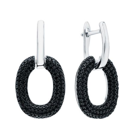 Серебряные серьги с кристаллами и родированием рождественские подвески tpxckz из акрила с кристаллами