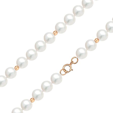 Браслет из жемчуга с золотыми шариками