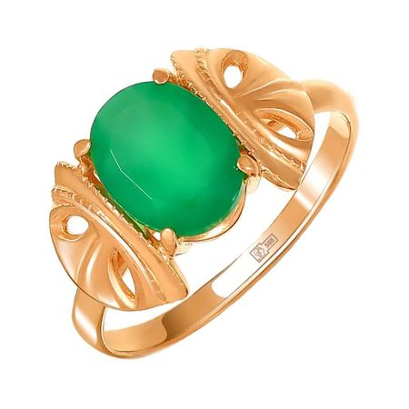 Кольцо из золота с агатом