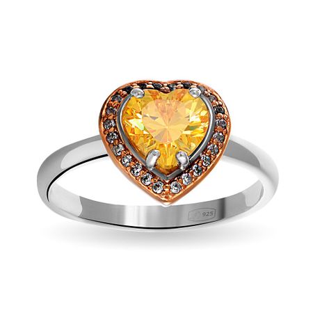 Кольцо TALANT Сердце из серебра со шпинелью и фианитами гелиевый шар ins 40 дюймов сердце