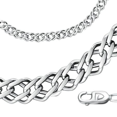 Серебряный браслет Двойной ромб с родированием бамбуковые зубочистки с двойной головкой