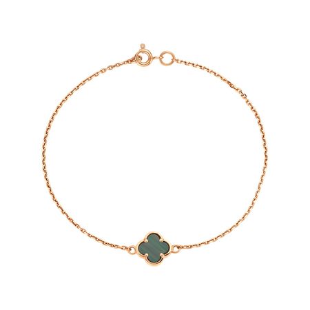 Золотой браслет с малахитом