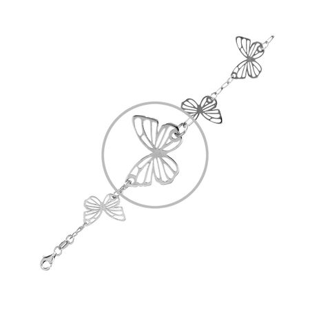Серебряный браслет Бабочка с родированием открытка 3d бабочка moonbiffy
