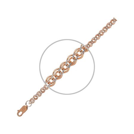 Серебряный браслет Нонна с позолотой и отделкой паве