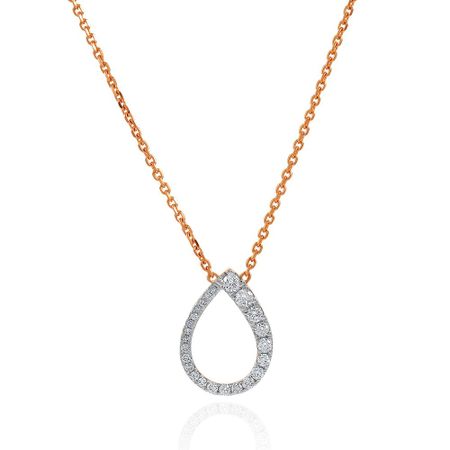 Золотое колье с бриллиантами и родированием