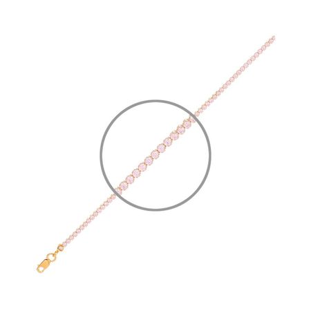 Серебряный браслет с фианитами и позолотой