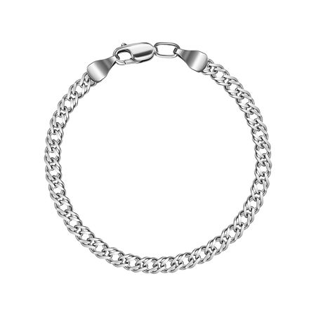 Серебряный браслет Двойной ромб с родированием бамбуковые зубочистки с двойной головкой