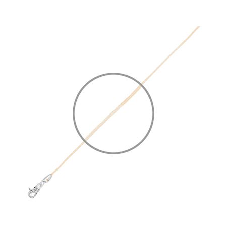 Шнурок с серебряным замком с родированием