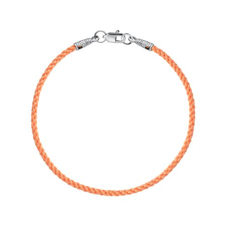 Текстильный браслет с серебряным замком