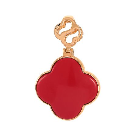 Золотая подвеска с кораллом из коллекции КЛЕВЕР