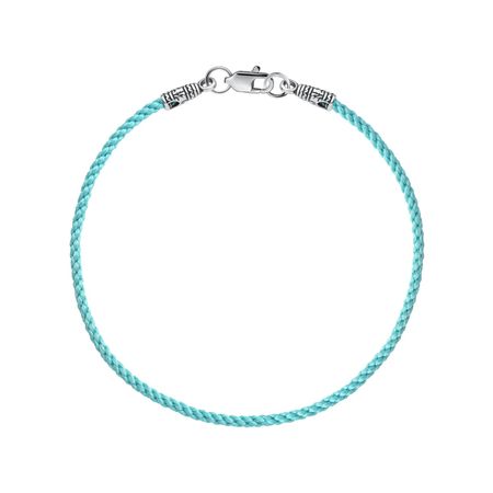 Текстильный браслет с серебряным замком