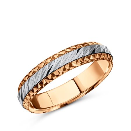 Золотое обручальное кольцо с вращающейся вставкой 5 мм