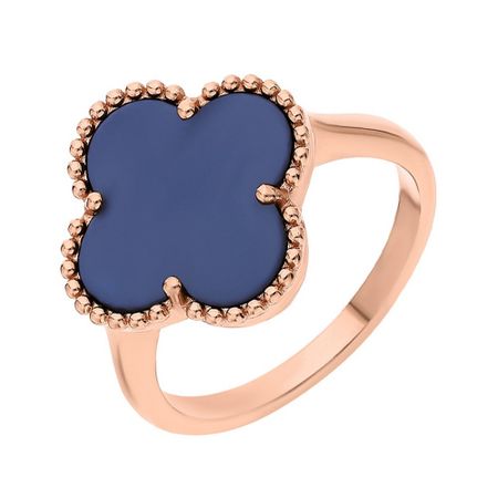 Серебряное кольцо с керамикой и позолотой из коллекции КЛЕВЕР позолоченные монеты для коллекции