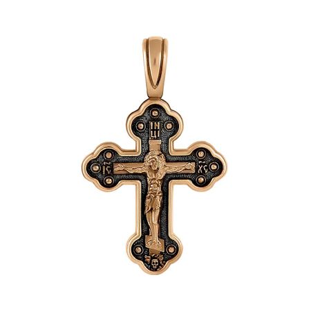 Серебряный крест с чернением и позолотой