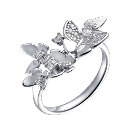 Кольцо Бабочка из серебра с фианитами открытка 3d бабочка moonbiffy