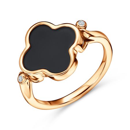 Серебряное кольцо с керамикой и фианитами из коллекции КЛЕВЕР позолоченные монеты для коллекции