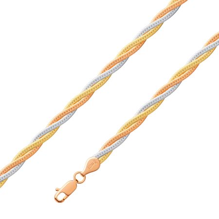 Золотой браслет Косичка из 3 цепей для заточки цепей для бензопил dutrieux