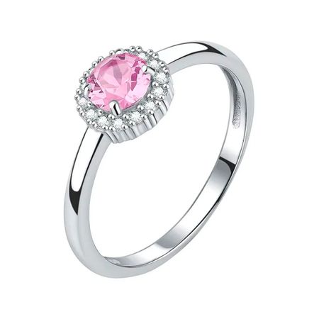 Серебряное кольцо с ювелирным стеклом и фианитами с родированием серебряное кольцо с корундом и ювелирном стеклом с фианитами