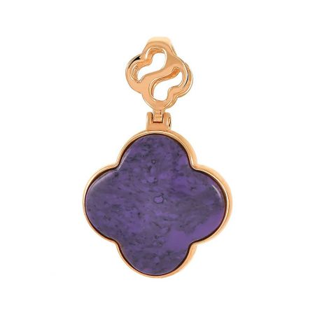 Золотая подвеска с чароитом из коллекции КЛЕВЕР