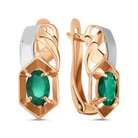 Золотые серьги с агатом