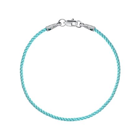 Текстильный браслет с серебряным замком