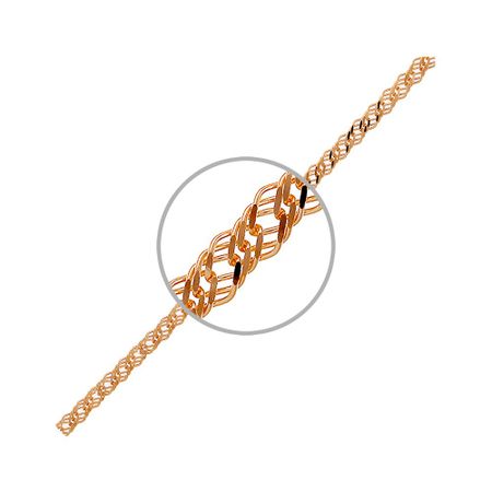 Серебряная цепочка Тройной ромб с позолотой крючок тройной ofelis hantverk