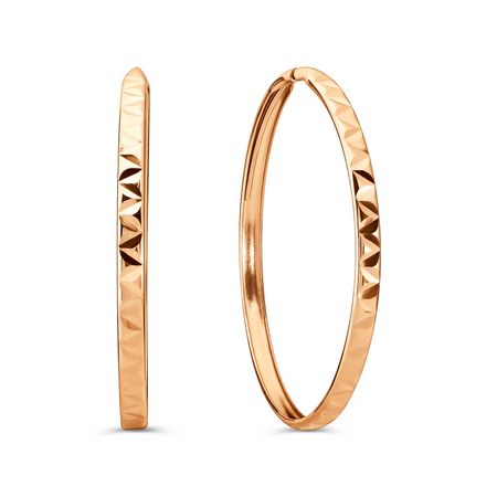 Золотые серьги с алмазной гранью